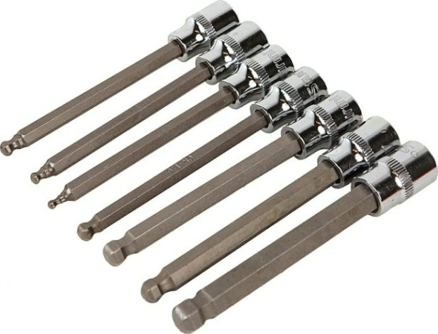 Набор головок 3/8" Sturm 1045-18-B7-110 110 мм hex шар. наконеч 7 шт 3-10 в кейсе