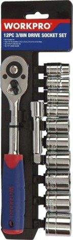Набор головок 3/8" WORKPRO WP202557 с принадлежностями 12 шт. Набор головок 3/8" WORKPRO WP202557 с принадлежностями 12 шт.