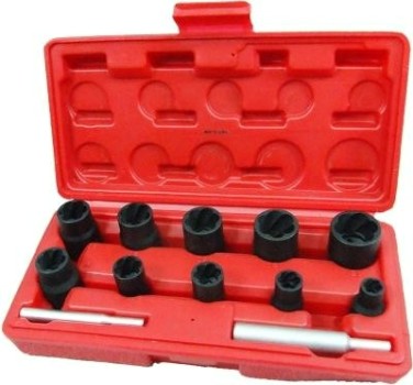 Набор головок для поврежденных гаек и болтов МАСТАК 109-30012C 3/8" и 1/2", 8-21 мм, 12 предметов