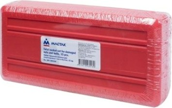 Набор головок для поврежденных гаек и болтов МАСТАК 109-30015C 3/8" и 1/2", 8-21 мм, 15 предметов