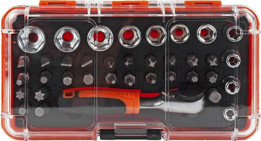 Набор головок и бит AV Steel AV-071037 1/4" 37 предметов