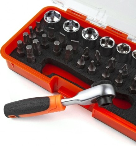 Набор головок и бит AV Steel AV-071037 1/4" 37 предметов