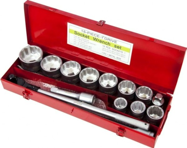 Набор инструментов AV Steel 14 предм. 1" в мет.кейсе [AV-541014]