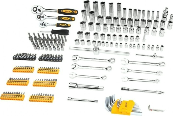 Набор инструментов DEKO DKAT200 для авто в чемодане 200 предметов [065-0913]