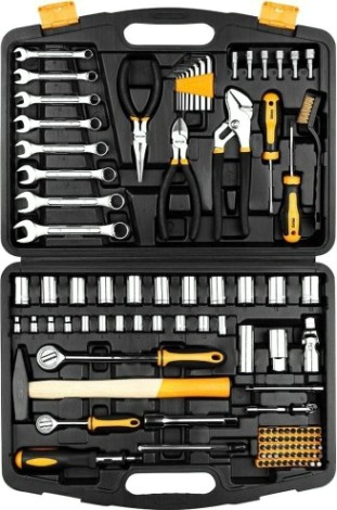 Набор инструментов DEKO DKMT113 для дома и авто в чемодане 113 предметов [065-0740]