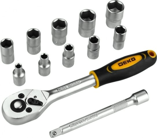 Набор инструментов DEKO DKMT12 с набором головок 12 предметов [065-0324]