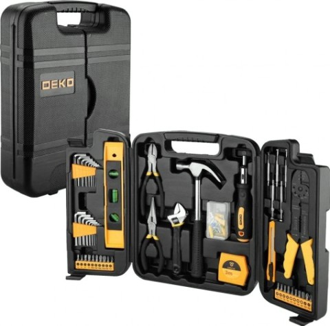 Набор инструментов DEKO DKMT130 для дома в чемодане (130 предметов) [065-0741]