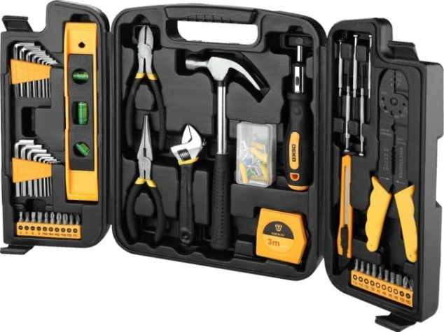 Набор инструментов DEKO DKMT130 для дома в чемодане (130 предметов) [065-0741]