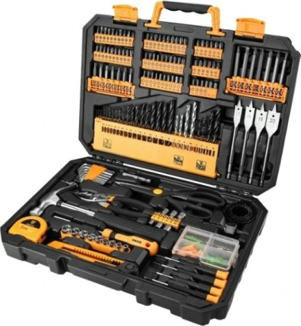 Набор инструментов DEKO DKMT200 и оснастки в чемодане (200 предметов) [065-0743]
