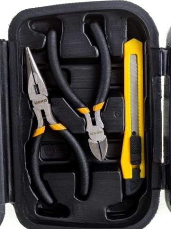 Набор инструментов DEKO DKMT25 для дома (25 предметов) в чемодане [065-0309]