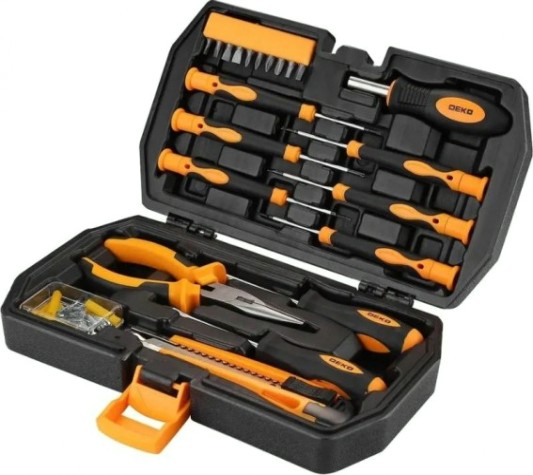 Набор инструментов DEKO DKMT61 для дома (61 предмет) в чемодане [065-0303]