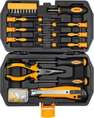 Набор инструментов DEKO DKMT61 для дома (61 предмет) в чемодане [065-0303]