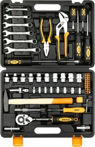 Набор инструментов DEKO DKMT63 универсальный для дома и авто в чемодане (63 предм [065-0731]