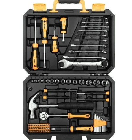 Набор инструментов DEKO DKMT74 универсальный для дома и авто в чемодане (74 предм [065-0735]