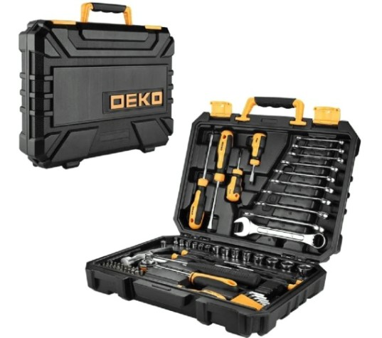 Набор инструментов DEKO DKMT74 универсальный для дома и авто в чемодане (74 предм [065-0735]