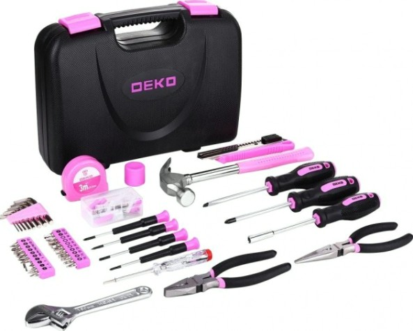 Набор инструментов DEKO TZ100 PINK для дома (100шт.) [065-0340]