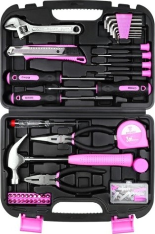 Набор инструментов DEKO TZ100 PINK для дома (100шт.) [065-0340]
