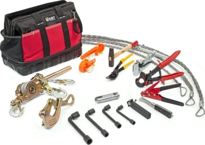 Набор инструментов для монтажа провода СИП КВТ НИС-1 17 предметов [58744]