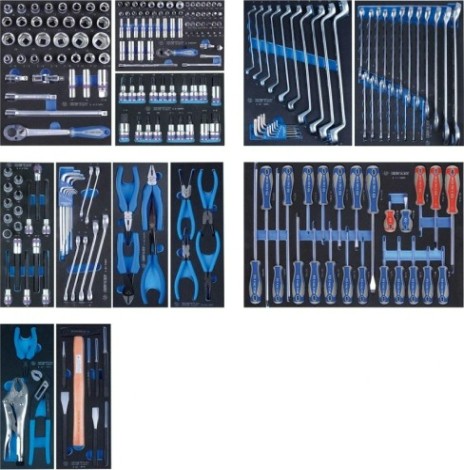Набор инструментов для тележки KING TONY 12 ложементов, 235 предметов 934-235MRVD [934-235MRVD]