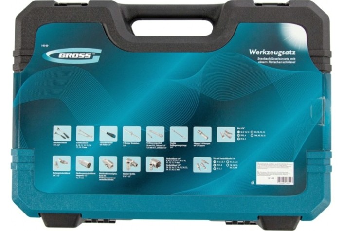 Набор инструментов GROSS 82 предмета 1/4", 1/2" 14149 [14149]