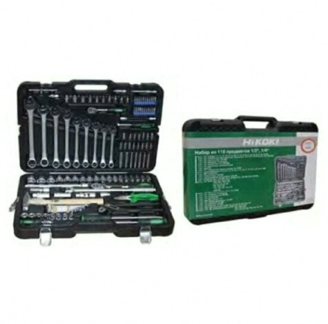 Набор инструментов HiKOKI 774023 1/2" и 1/4" 119 предметов Набор инструментов HiKOKI 774023 1/2" и 1/4" 119 предметов