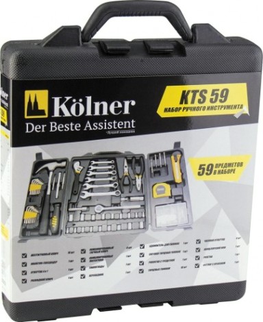 Набор инструментов Kolner KTS 59 предметов, пластиковый кейс [кн59ктс]