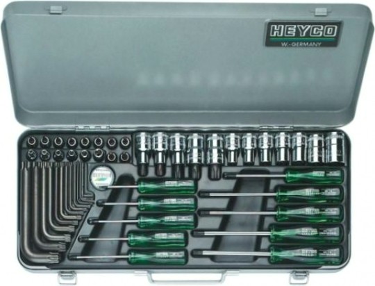 Набор инструментов комбинированный Heyco TORX 1/2" - 1/4", 49 предметов, 94-2250-E/T [HE-00094255000]