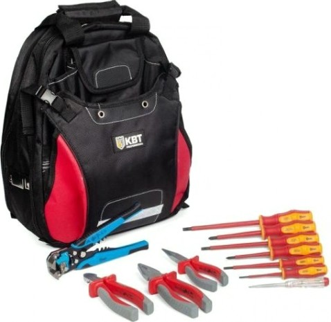 Набор инструментов КВТ НИЭ-09 "рюкзак электрика" [80067]