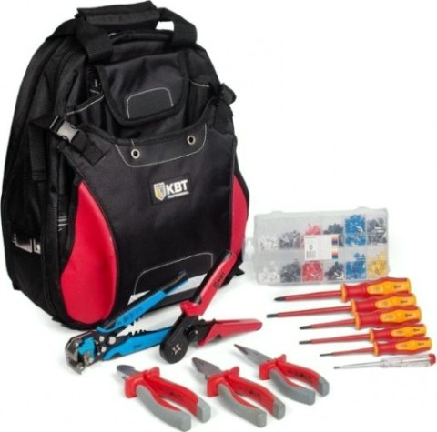 Набор инструментов КВТ НИЭ-10 "рюкзак щитовика" [80068]