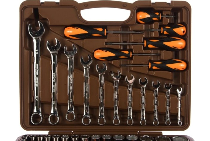 Набор инструментов OMBRA OMT55S 1/4", 1/2"DR, 55 предметов