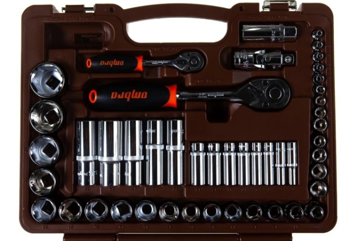 Набор инструментов OMBRA OMT69S 1/4", 1/2"DR, 69 предметов [055004]