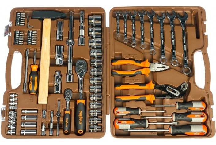 Набор инструментов OMBRA OMT77S12 1/4", 1/2"DR, с торцевыми 12-гранными головками,