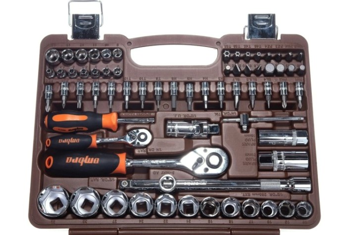 Набор инструментов OMBRA OMT82S 1/4", 1/2"DR, 82 предмета [055014]