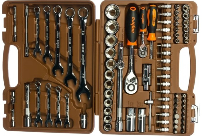 Набор инструментов OMBRA OMT82S12 1/4", 1/2"DR, с торцевыми 12-гранными головками [055377]