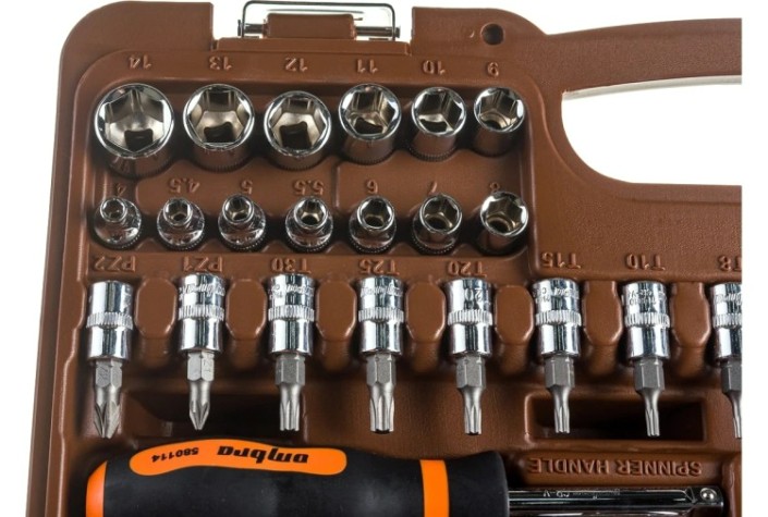 Набор инструментов OMBRA OMT82S12 1/4", 1/2"DR, с торцевыми 12-гранными головками [055377]