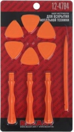 Набор инструментов REXANT RA-04 для вскрытия корпусов мобильной техники 10 предмет [12-4784]