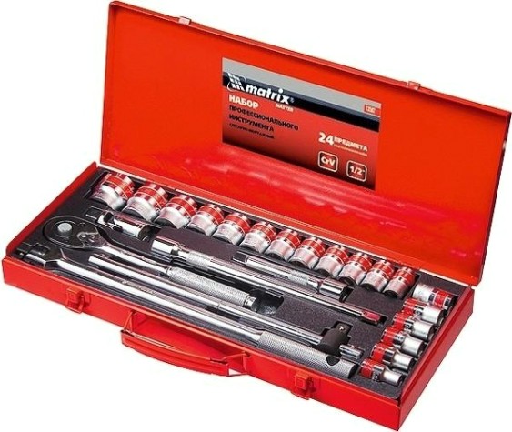 Набор инструментов шоферский 1/2" MATRIX MASTER 24 предмета, 13582 [13582]