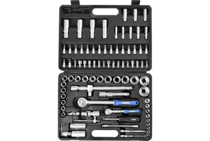 Набор инструментов Сибин 27765-H94 универсальный (1/2"+1/4"), 94 пр.