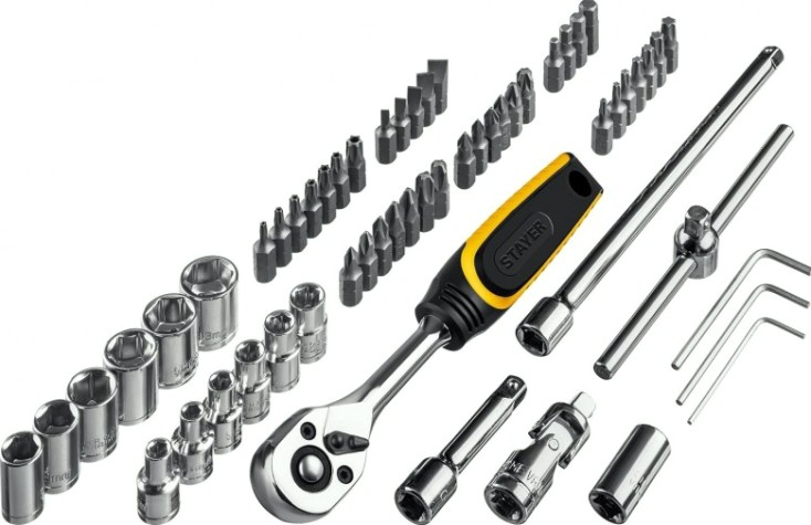 Набор инструментов STAYER AUTO 57 универсальный 57 предм. [27760-H57]