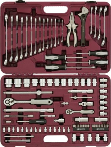 Набор инструментов THORVIK 1/4", 1/2"DR, 101 предмет универсальный [052799]