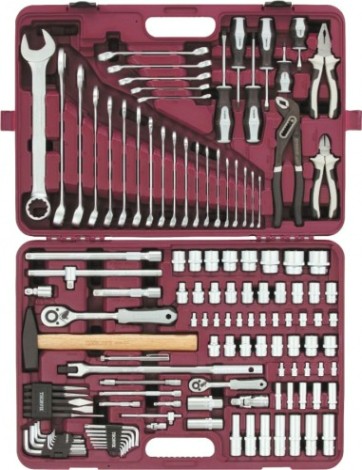 Набор инструментов THORVIK 1/4", 1/2"DR, 127 предметов универсальный [052800]