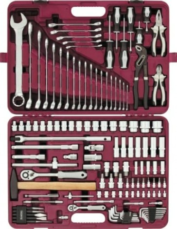 Набор инструментов THORVIK 1/4", 1/2"DR, 128 предметов универсальный [052801]