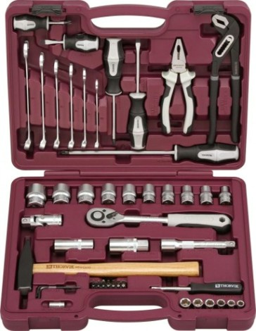 Набор инструментов THORVIK 1/4", 1/2"DR, 56 предметов универсальный [052057]