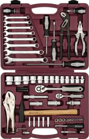 Набор инструментов THORVIK 1/4", 1/2"DR, 72 предмета универсальный [052059]