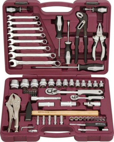 Набор инструментов THORVIK 1/4", 1/2"DR, 72 предмета универсальный [052059]