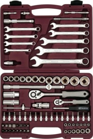 Набор инструментов THORVIK 1/4", 1/2"DR, 82 предмета универсальный [052060]