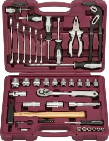 Набор инструментов THORVIK 1/4", 1/2"DR с головками торцевыми 12 универсальный [052803]
