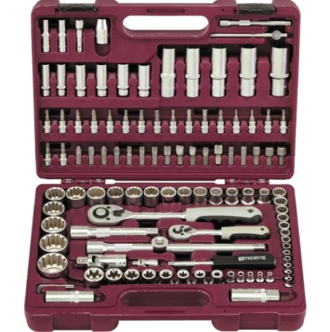 Набор инструментов THORVIK 1/4", 1/2"DR с головками торцевыми MultiProf, 108 универсальный [052810]