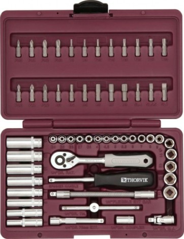 Набор инструментов THORVIK 1/4"DR, 57 предметов [052058]