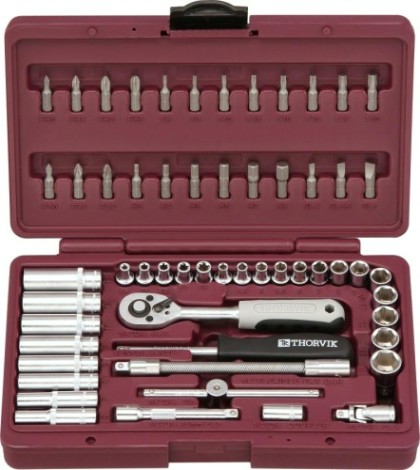 Набор инструментов THORVIK 1/4"DR, 57 предметов [052058]